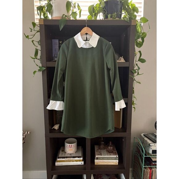 NWT Tuckernuck English Ivy Dakotah Green Long Sleeve Mini Dress Size Small - Picture 4 of 10
